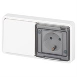 Блок розетка с выключателем Эксперт 11-7521-01 IP55 16А (10AX)-250В СУ бел. Эра Б0063261 1871621