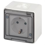 Розетка Эксперт 11-2501-01 2P+E IP55 16А-250В ОУ бел. Эра Б0063294 1871637