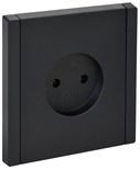 Розетка 1-м СП FORTE&PIANO FP118 10А без заземл. без защ. шторок винт. крепл. черн. IEK FP-R10-10-K02 1853220