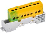 Шина PE "земля" изол. на универс. держ. 6х9-8-ЖЗ TEKFOR IEK TF-NN10-08-KL-K52 1853103