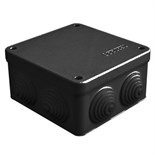 Коробка распределительная ОП 105х105х56мм IP54 7 выходов 4 гермоввода крышка на винтах материал - полипропилен черн. Epplast 110045 1804621