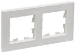 Рамка 2-м BRITE РУ-2-Бр бел. рифленый IEK BR-M22-51-K01 1766139