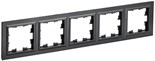 Рамка 5-м BRITE РУ-5-БрЧ черн. IEK BR-M52-K02 1701811
