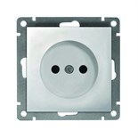 Розетка 1-м СП Афина 16А IP20 без заземл. механизм серебр. Universal A0022-S 1734375