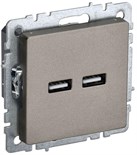 Розетка BRITE USB A+A 3.1А РЮ10-1-БрШ механизм шампань IEK BR-U21-D31-K37 1679763
