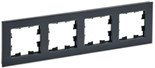 Рамка 4-м BRITE РУ-4-2-БрЧ стекло черн. IEK BR-M42-G-K02 1679828