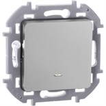 Переключатель 1-кл. Inspiria 10А IP20 250В 10AX с подсветкой / индикацией механизм алюм. Leg 673662 1445185