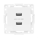 Розетка USB 2-м Стокгольм 2.1А механизм бел. PROxima EKF EYR16-028-10-2USB 1396242