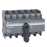 Рубильник 3п 63А реверсивный с рукояткой для прямой установки TwinBlock EKF tb-s-63-3p-rev 1306423
