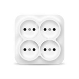 Розетка 4-м ОП 10А IP20 квадрат. без заземл. бел. IONICH 1448 524278