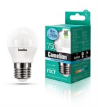 Лампа светодиодная LED8-G45/845/E27 8Вт шар 4500К бел. E27 750лм 170-265В Camelion 12394 439689