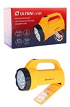 Фонарь аккумуляторный LED3819CSM 9LED + 12SMD 2 режима аккум. SLA 220В желт. Ultraflash 12102/12860 408109