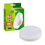 Лампа светодиодная PLED-ECO 6Вт таблетка матовая 3000К тепл. бел. GX53 460лм 230В JazzWay 2851987 382552