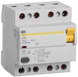 Выключатель дифференциального тока (УЗО) 4п 40А 300мА тип ACS ВД1-63S IEK MDV12-4-040-300 1035946
