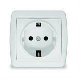 Розетка 1-м ОП Клио 16А IP44 с заземл. бел. UNIVersal К2228 75218