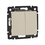 Выключатель 2-кл. СП Valena 10А IP31 250В механизм сл. кость Leg 774305 33821