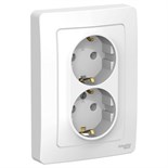 Розетка 2-м СП Blanca 16А IP20 250В с заземл. без защ. шторок бел. SE BLNRS001021 1210264
