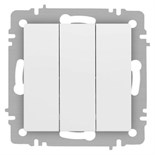 Выключатель Accent 6-106-01М тройной 10А-250В IP20 СУ AL/CU бел. матов. Intro Б0063532 1931342