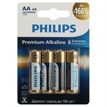 Элемент питания алкалиновый AA/LR6 1.5В Premium (блист. 4шт) Philips Б0062753 1817604