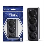 Розетка 4-м ОП Frea 16А IP20 250В с заземл. АБС-пластик карбон TOKOV ELECTRIC TKE-FR-R4Z-C14 1792431