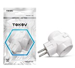 Разветвитель 3-м без заземл. 16А 250В IP20 ABS-пластик бел. TOKOV ELECTRIC TKL-S3C-C01 1745039