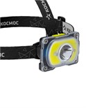 Фонарь аккумуляторный налобный 3Вт XPE LED+5Вт COB LED Li-ion 18650 1200мА.ч корпус ABS-пластик индикатор уровня заряда USB-шнур type C регулируемый эласт. ремешок КОСМОС KOC507Lit 1774758