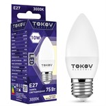 Лампа светодиодная 10Вт С37 3000К Е27 176-264В TOKOV ELECTRIC TKE-C37-E27-10-3K 1660405