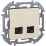 Розетка компьютерная 2-м Inspiria RJ45 кат.5E UTP сл. кость Leg 673836 1657339