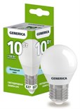 Лампа светодиодная G45 10Вт шар 6500К E27 230В GENERICA LL-G45-10-230-65-E27-G 1647631