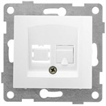 Розетка компьютерная 1-м СП Bravo RJ45 механизм бел. GUSI С10К1-001 543227