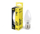 Лампа светодиодная Eco 9Вт C35 свеча 4000К нейтр. бел. E27 230В IEK LLE-C35-9-230-40-E27 1273610