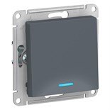 Выключатель 1-кл. СП AtlasDesign 10А IP20 (сх. 1а) 10AX с подсветкой механизм грифель SE ATN000713 1240399