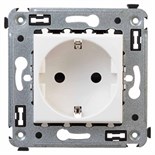 Розетка 1-м СП 2мод. Avanti "Белое облако" 16А IP20 2P+E защ. шторки бел. DKC 4400003 1236195