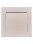 Переключатель проходной 1-кл. СП Rain 10А IP20 жемчуж./бел. метал. LEZARD 703-3030-105 356150