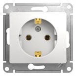 Розетка 1-м СП Glossa 16А IP20 с заземл. механизм бел. SE GSL000143 275153