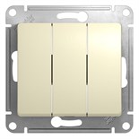 Выключатель 3-кл. СП Glossa 10А IP20 (сх. 1+1+1) 10AX механизм беж. SE GSL000231 275194