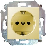 Розетка 1-м СП Simon 15 16А IP20 250В с заземл. Schuko защ. шторки винтов. клеммы механизм сл. кость Simon 1591443-031 262478