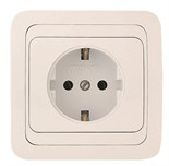 Розетка 1-м СП Mimoza 16А IP20 с заземл. пластик. основ. бел./бел. Makel 12028 150447