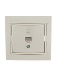 Розетка компьютерная 1-м СП Mira RJ45 крем./крем.. LEZARD 701-0303-139 203896