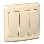 Выключатель 3-кл. СП Этюд 10А IP20 крем. SE BC10-003K 87922
