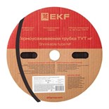 Трубка термоусадочная ТУТ нг 30/15 черн. (уп.50м) EKF tut-30-b 531414