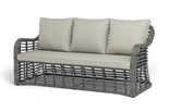 "Ницца" диван из искусственного ротанга трехместный, цвет серый YH-C3230W Grey