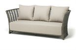 "Валенсия" диван из искусственного ротанга трехместный, цвет серый YH-C3250W grey