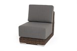 "Капри" модуль диванный прямой с подушками, цвет коричневый YH-C1855W brown