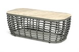 "Ницца" журнальный столик из искусственного ротанга, цвет серый YH-S4230G Grey