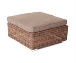 "Лунго" плетеная оттоманка с подушкой, цвет коричневый YH-S4019W-1 brown