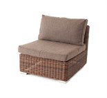 "Лунго" модуль диванный прямой с подушками, цвет коричневый YH-C1032W brown