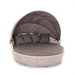 "Стильяно" плетеная кровать круглая, цвет бежевый YH-L618W beige