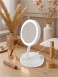 Зеркало Luazon KZ-09, подсветка, настольное, 30 × 16 × 16 см, увеличение х 10, USB, белое 3640408