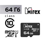 Карта памяти Mirex microSD, 64 Гб, SDXC, UHS-I, класс 10 4245644